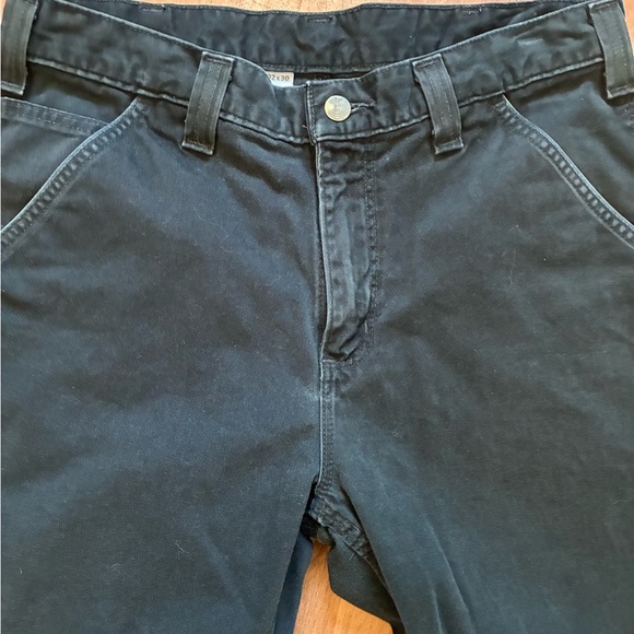 Carharrt Black Work Pants 32x30 Straight Fit Heavy Cotton Utility Pants - Picture 3 of 5
